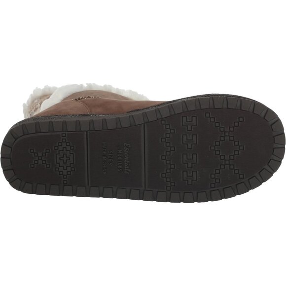 Women's Faux Suede Mid Calf Boots Waterproof Faux Fur Warm Shoes - Picture 4 of 7